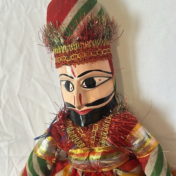 Topsy Turvy Vintage Indian Raj Sari Wedding Doll Handmade Dolls man & woman 12in - Picture 7 of 9